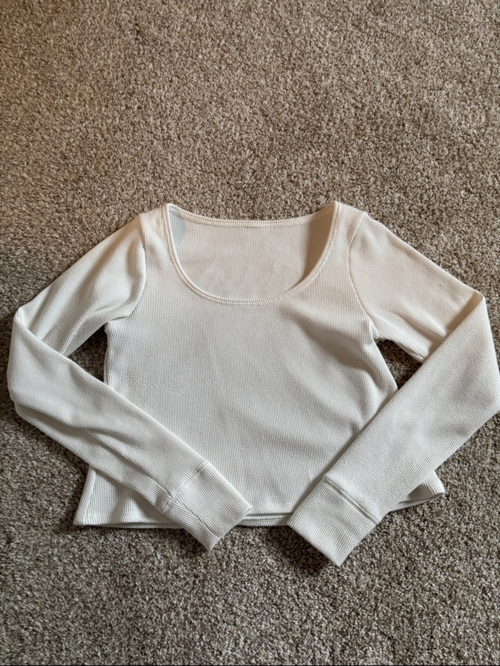 Hollister Cream Scoop Neck Top